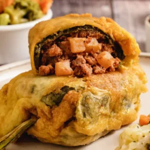 Poblano Peppers Stuffed with Meat